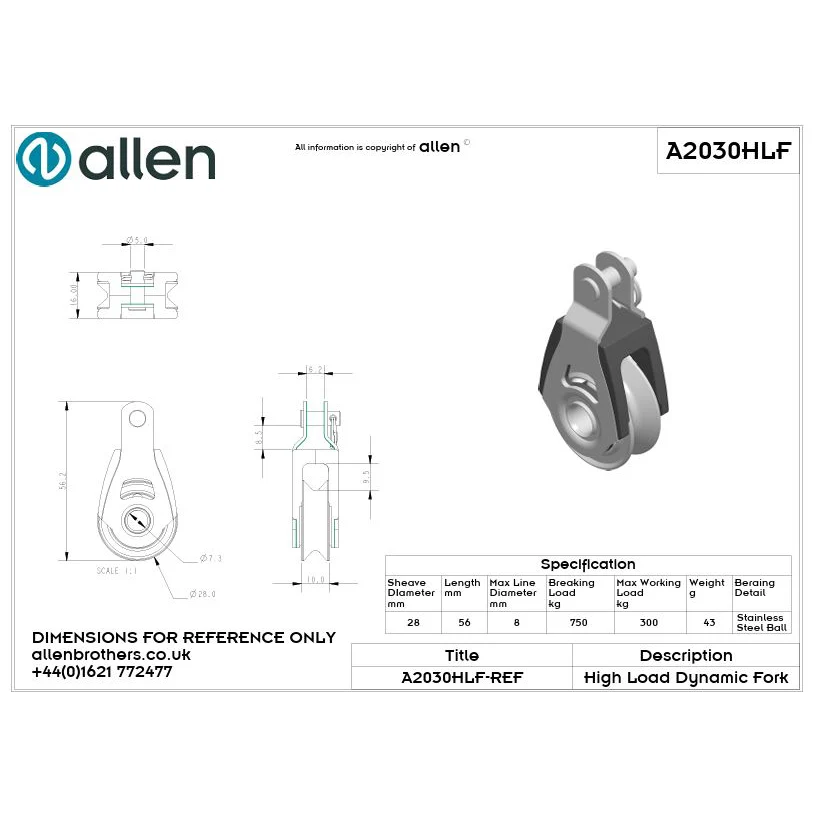 Allen 30mm Dynamic Block (High Load) - Gabelkopf – Bild 3