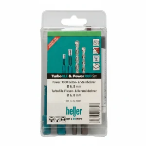 Heller Fliesen Keramikbohrer Steinbohrer Set Zylinderschaft 6/8mm