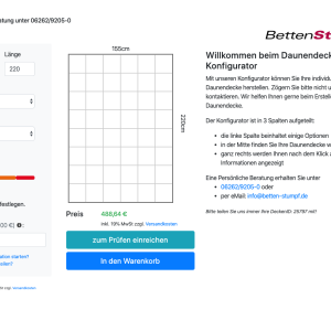 Daunendecke Konfiguration d7b9c