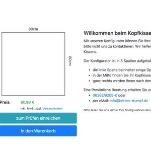 Kopfkissen Konfiguration f8558